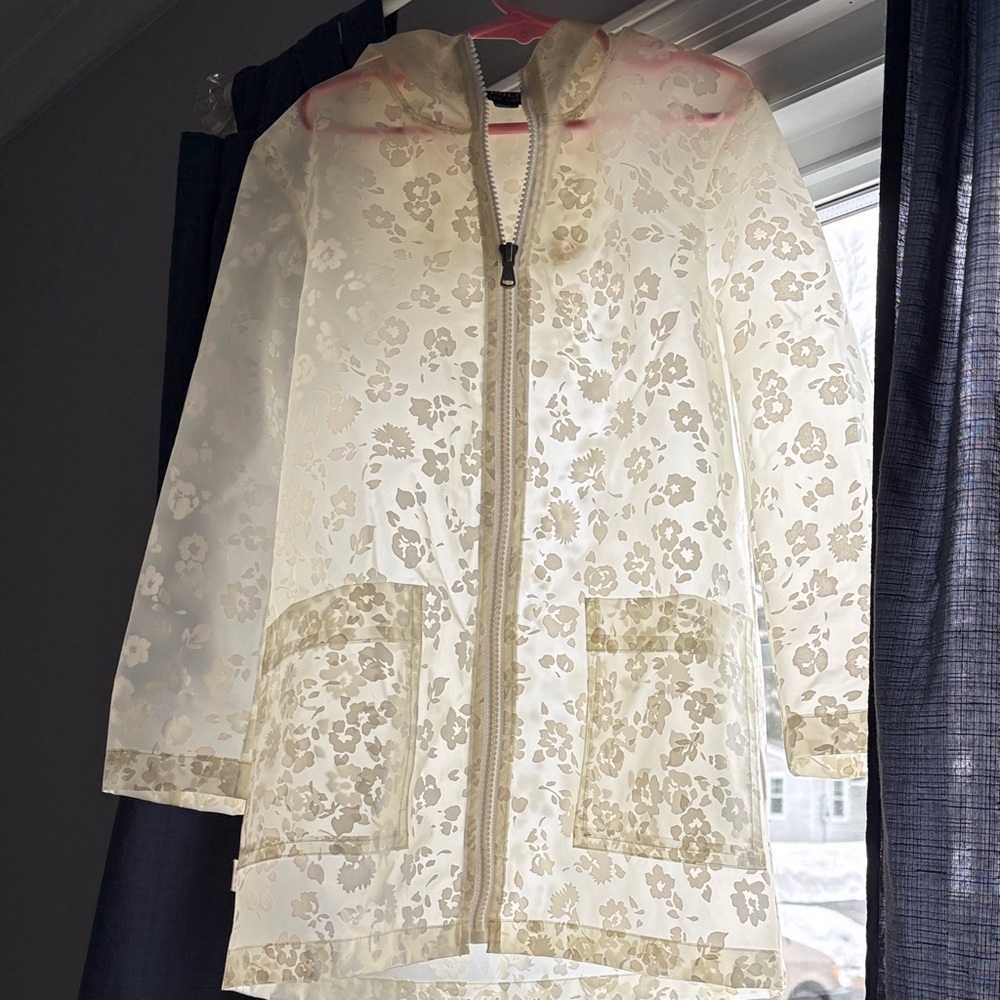 Ralph Lauren Girls Sheer Floral Rain Jacket